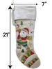 Handmade Beaded Santa Christmas Stocking – 21” Large Velvet Holiday Decor Fireplace Stocking Santa Claus Christmas Decoration & Gift Bag