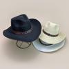Wind Outdoor Rivet Belt Western Denim Hat Men'S And Women'S Sunscreen Casual Fashion Straw Hat