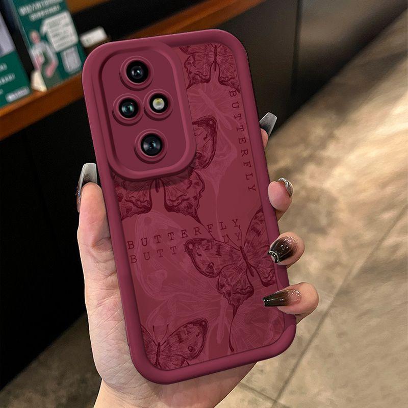 Full Coverage Shockproof Phone Case HONOR 200 Pro With Elegant Ink Painting Butterfly Design Premium Matte Finish HONOR 200