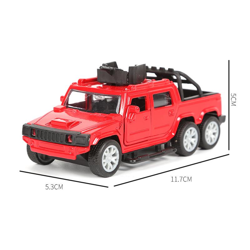 Legierung Hanma Militärfahrzeug Modell Metall Huili Pickup Off-road Kampf Auto Junge Spielzeug