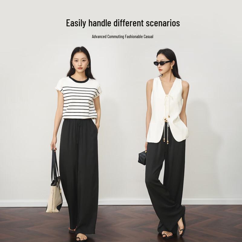 Olrain Damen Kordelzug Gerade Bein Freizeithose