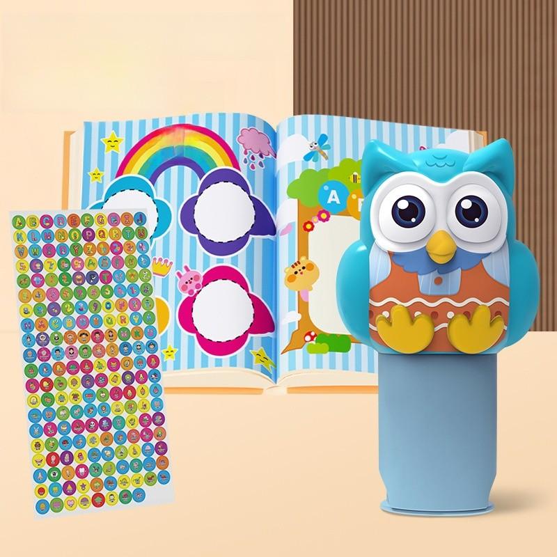Eulenstempel Kinder Lernspielzeug Mit Stickern Und Malbuch Für Frühes Lernen