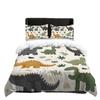 Three-Piece Quilt Cover Size Cartoon Dinosaur Children'S Bedding 3-Piece Set Home Textile