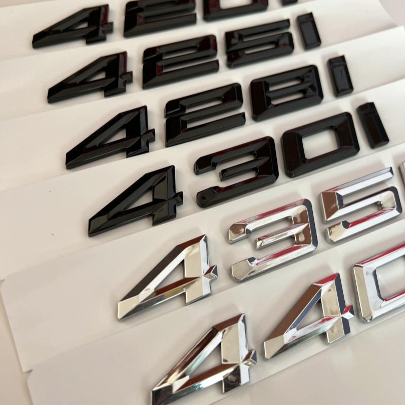 Car 3D ABS Trunk Letters Logo Badge Emblem Styling Decals Sticker For BMW 4 Series 420i 425i 428i 430i 435i 440i F30 F32 F33 F36
