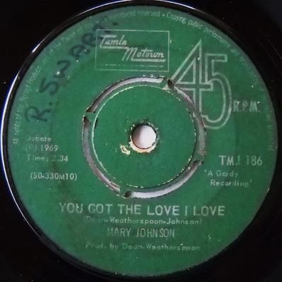 7inch Record MARV JOHNSON - I'll Pick A Rose For My Rose TMJ186 TAMLA MOTOWN 1969 South Afri Soul/Funk Used