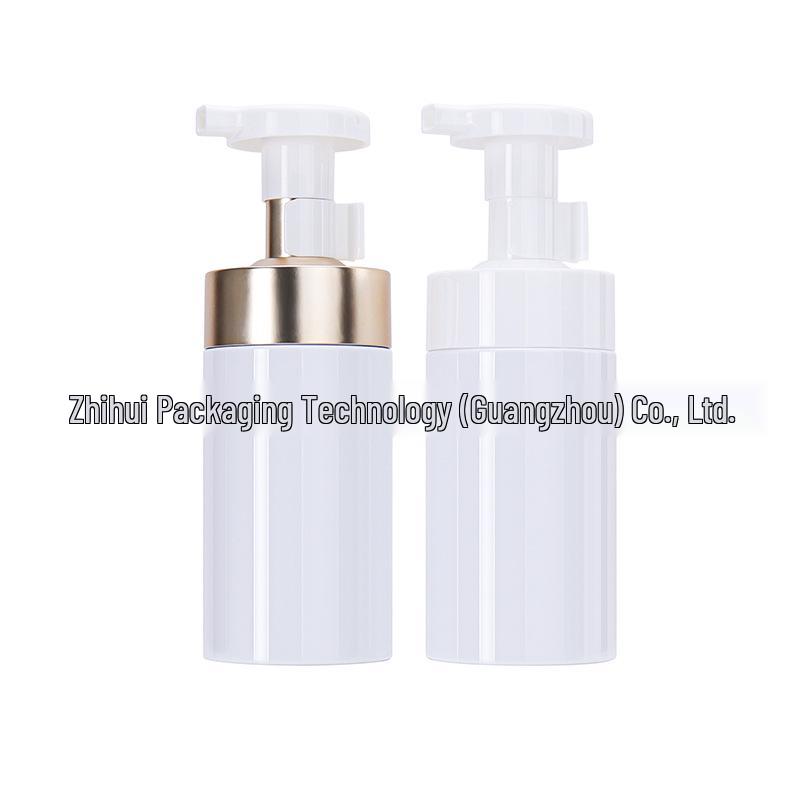 200ml Facial Cleanser & Hand Sanitizer Pump Foam Bottle for Hotels 200ml; White + White Pump; PET
