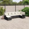 VidaXL Garden Lounge Set with Cushions 7 Pcs, Patio Sofas, Patio Furniture Set, Outdoor Furniture, Black 3263812