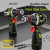 Green Forest Camouflage 16.8V Brushless Cordless Impact Drill CN Plug (adapter Included)