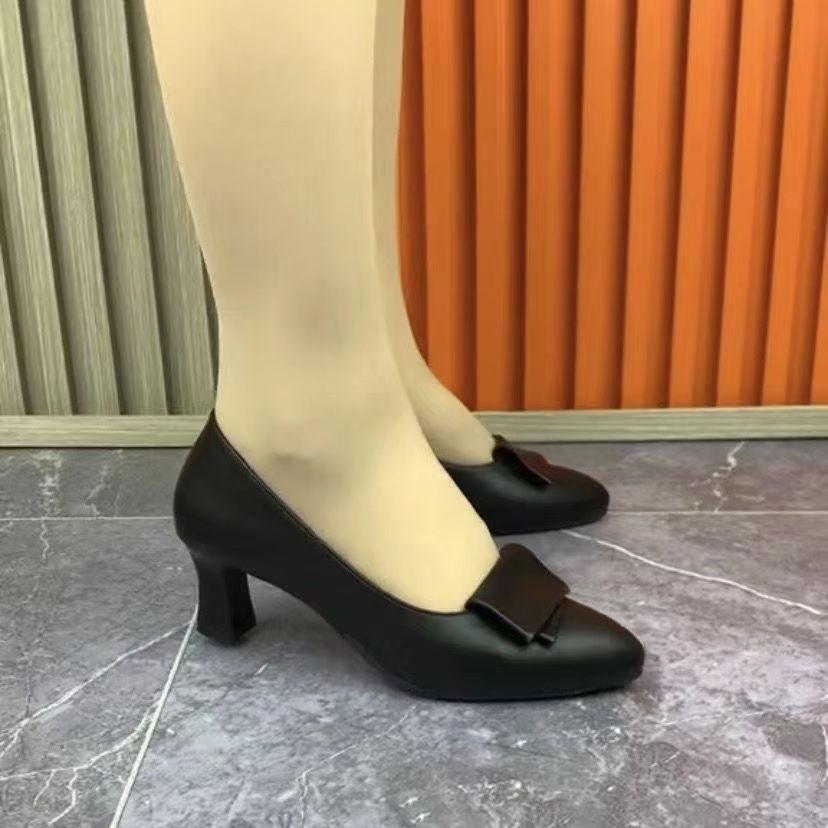 women fashion white soft patent leather spring slip on stiletto heel shoes lady casual black comfort work shoes ab646