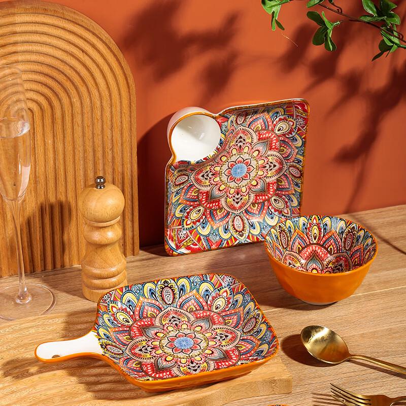 Ru Han Underglaze Ceramic Serving Plate