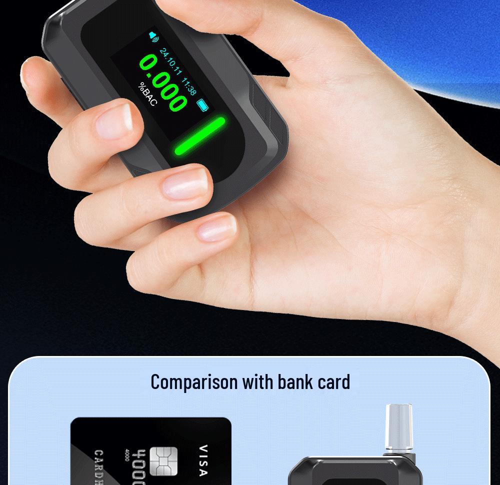 Compact Personal Breathalyzer - Portable Alcohol Tester for Home Use
