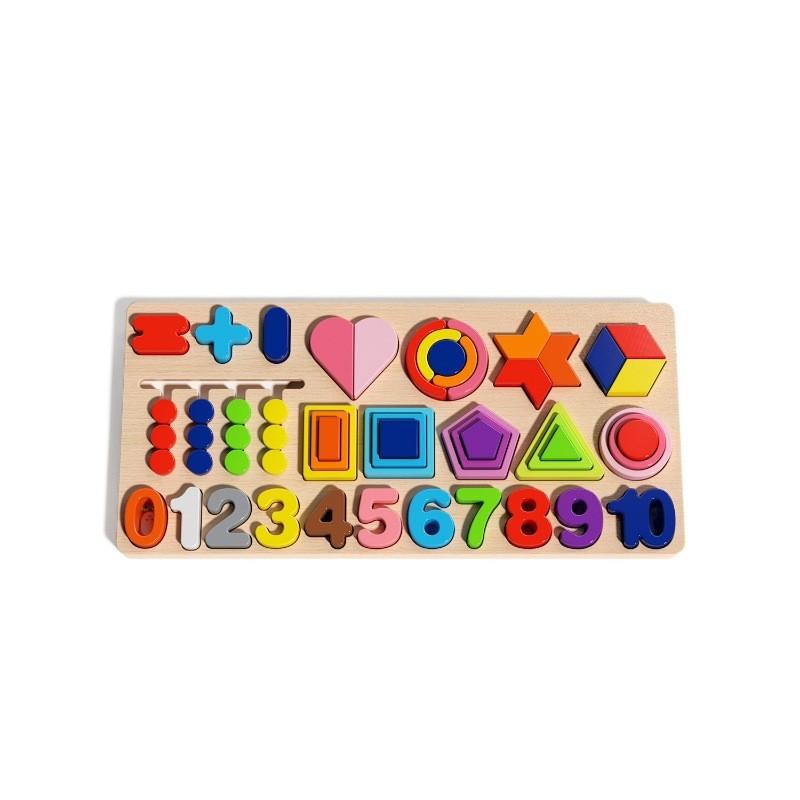 Toy Puzzle Wooden Building Block For Toddler Learning Cognitive Development