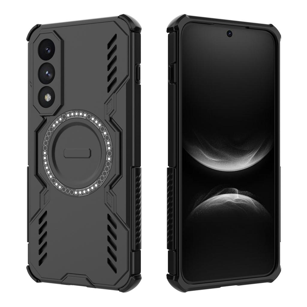 For OnePlus Ace 5 Ultra 5G/Nord 5 5G Magnetic Case Butterfly Armor Hollow Heat Dissipation PC+TPU Phone Cover