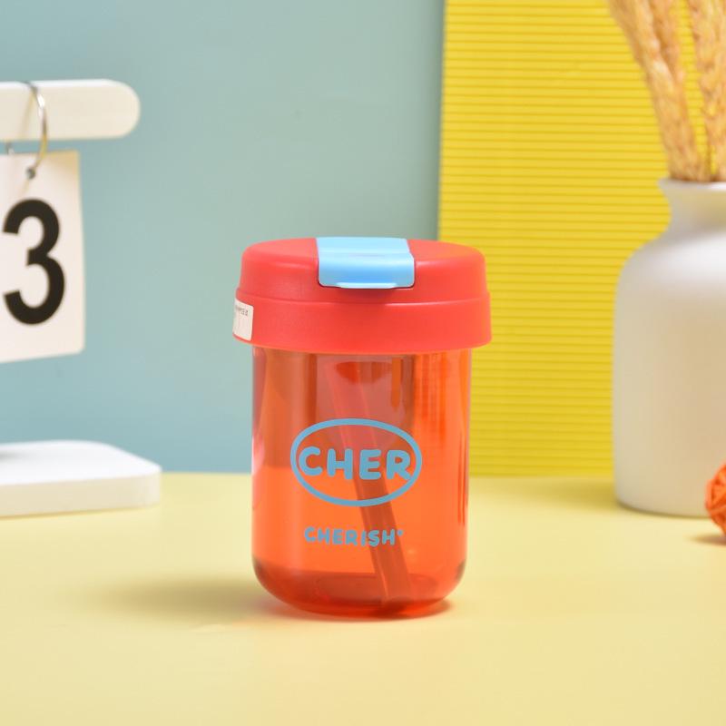 Cute Panda Portable Double Drink Cup with Straw - High Temperature Resistant 300ml