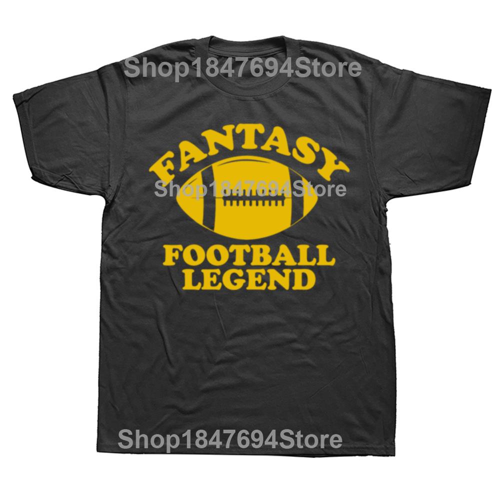 Funny Fantasy Football Legend Graphic 100% Cotton T-shirts Men Women's Fashion Casual Tshirt Dad Oversized Streetwear T Shirt