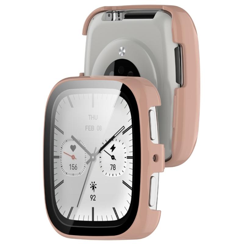 Smartwatch Cover Shell Case with Tempered Glass Film for Active 2 Square Screen Protector Film Cover Scratchproof Case