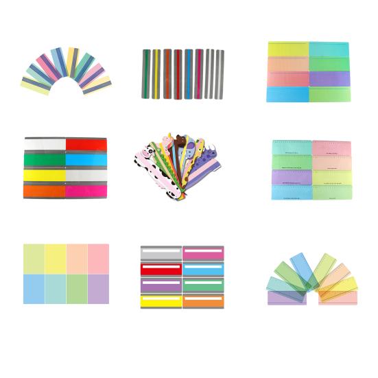 Guided Reading Strips Colored Overlay Highlight Bookmark Reading Tracking Ruler Help with Dyslexia for Children And Teaching Supply