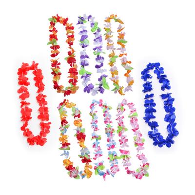 50 Pcs/100 Pcs  Wreath Set Garland Artificial Necklace  Flowers Leis Party Supplies Hanging Pendant Decoration