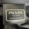 PRADA Triangle logo Boston bag black unisex used