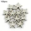 100Pcs 10MM Metal Star Rivets 5Claws Studs for Clothes Silver Gold Bronze Punk Spikes DIY Leather Crafts Accessories