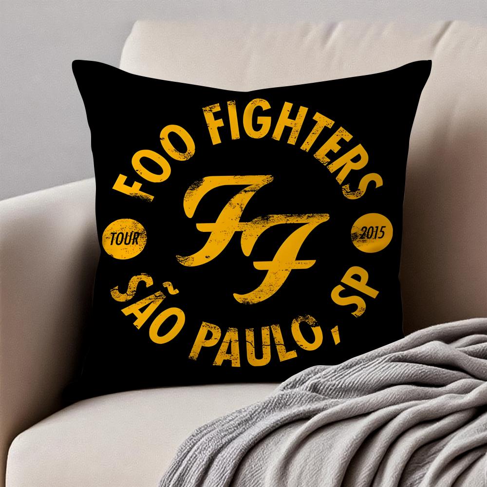 

Классический Рок Американская Группа FFoo FFighters Наволочка Подушка Антиклещевая Невидимая Молния Короткий Плюш Подушка для Дивана 30x30cm