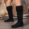 Fashion Shoes Female 2025 Hot Sale Slip-on Women's Boots Fashion Tassel Modern Boots Women Winter Plus Size Best Seller Knee-High Boots