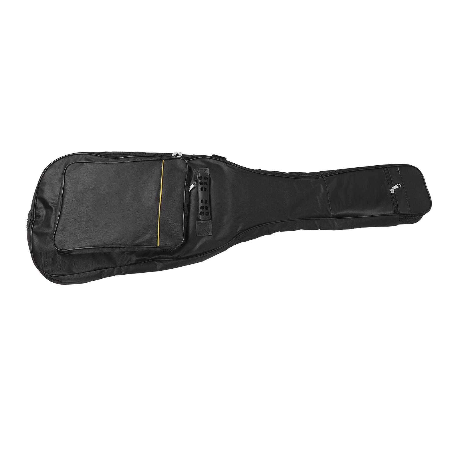 

Сумка для электрогитары 39 дюймов 7 мм подкладка Водонепроницаемый чехол для выступлений с шейным ремнем Карманы Черный