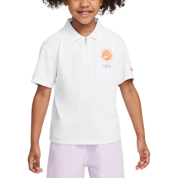 Nike SwooshDri Fit T Shirt White Children Aged 3 7 Years Old II3012-100 4