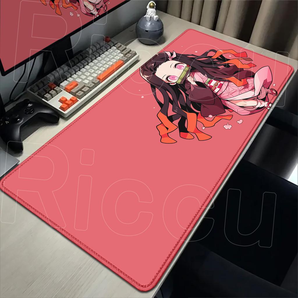 New Kawaii Girl Nezuko Kamado Mouse Pad Laptop Anime HD Print Gaming Keyboard Carpet Demon Slayer Mousepad PC Cute Game Desk Mat
