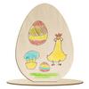 Wooden Large Egg On a 20CM Plywood Stand for Painting and Decorating