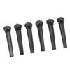 6Pcs Black Guitar Bridge Pin Kit Decorative Robust Clarity Increasing Guitar Bridge Pin Replacement Blue Head Type