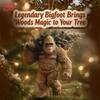 2D Flat  Bigfoot Christmas Acrylic Ornament - Fun Christmas Tree Yeti Decoration