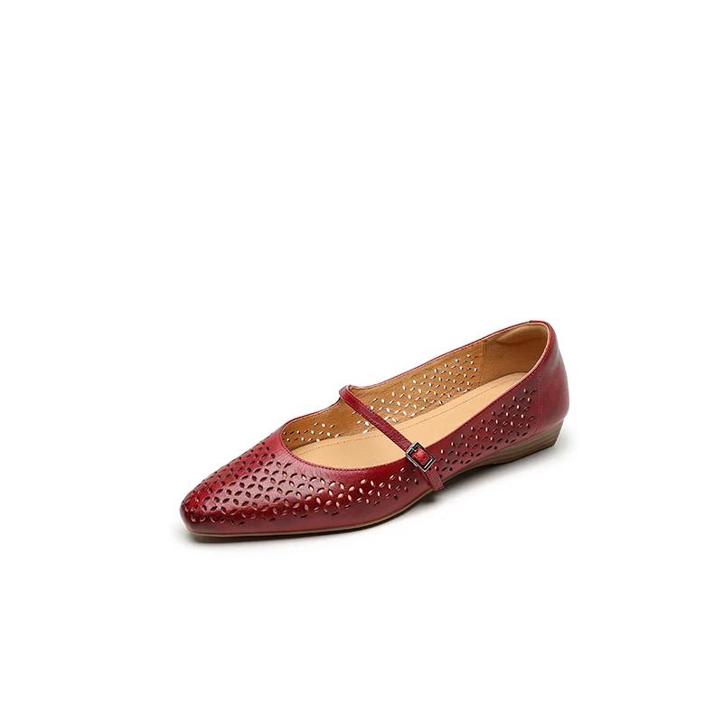 

Мода 2025 Новая летняя женская обувь из коровьей кожи, женские туфли-лодочки с квадратным носком, женская обувь, модная обувь Мэри Джейн с вырезами, обувь на низком каблуке 34 вино красного