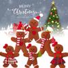 Christmas Gingerbread Man Pendant Necktie Bowknot Xmas Decoration Prop Festival