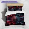 Set Lenzuola Stampa AC Milan 3 Pezzi Morbido Delicato sulla Pelle Lavabile Copripiumino e Federe Set Stagione Unica Camera da Letto