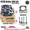 Fit For KTM Duke 390 Cylinder Head With Intake, Exhaust Valve & Gasket Kit
