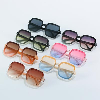 Óculos de sol com proteção UV ao ar livre, tendência, gradiente, peça oceânica, prego de arroz, armação grande, óculos para sol