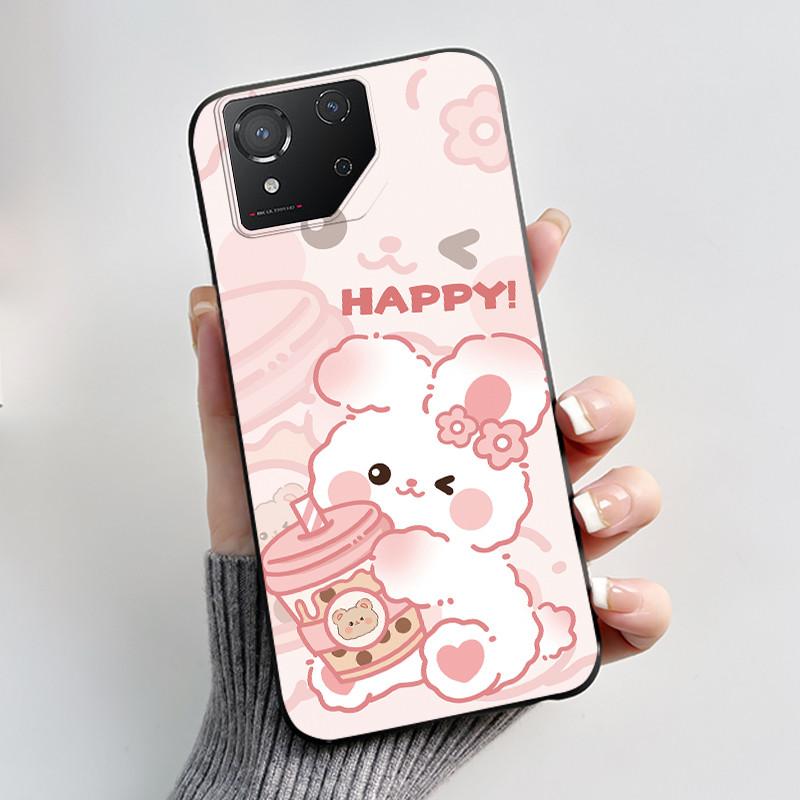 Casing For Asus ROG Phone 8 Phone8 ROG8 Pro Case Luxury Dragon Cute Cool Boys Girls Slim Black Matte Soft TPU Back Protect Cover