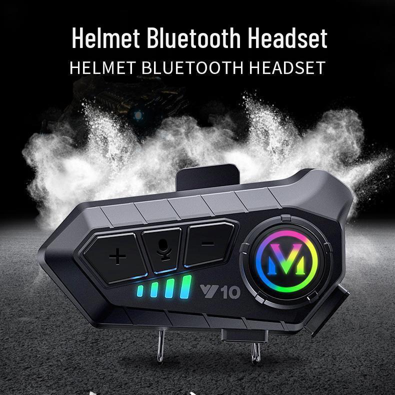 Y10 Bluetooth Motorcycle Helmet with Built-in Intercom and Waterproof Design.