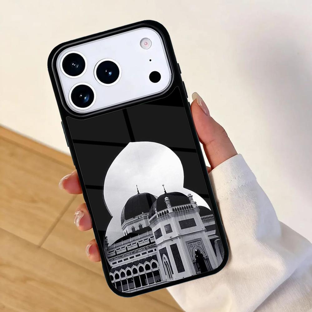 Arabic Muslim Mosque Building Mobile Phone Case for IPhone 17 AIR 16pro Max 15 14 13 12 11 Bumper Cover