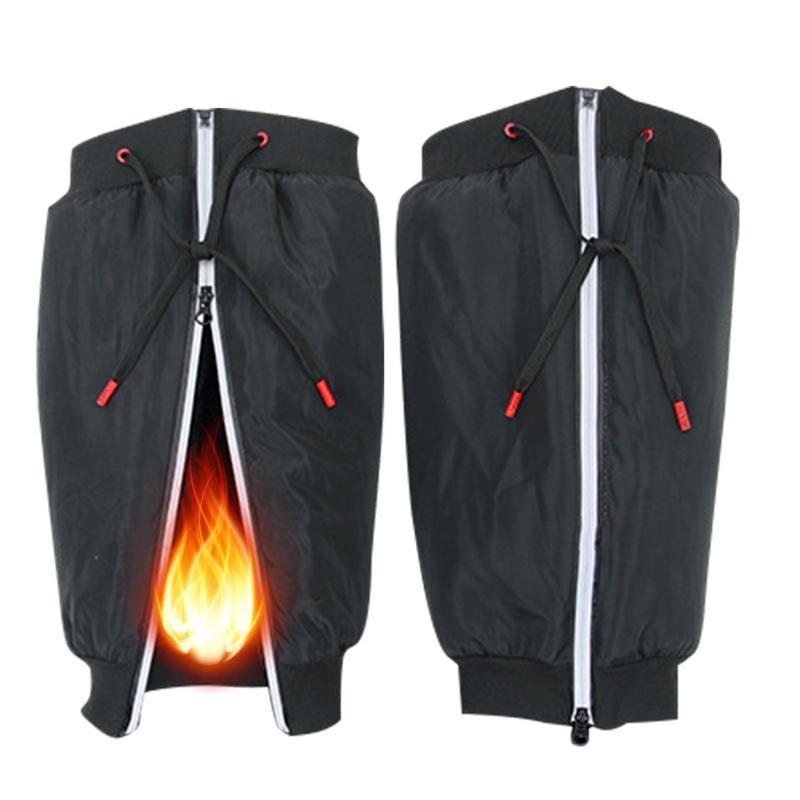 Motorcycle Leg Warmers Thickened Leg Warmers For Women Men Waterproof Leg Gaiters Snowproof Knee Brace With Reflective Strips