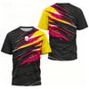 Men's T-shirt Round Neck Short Sleeved Color Printed Tennis Running Casual and Comfortable Outdoor Sportswear Top