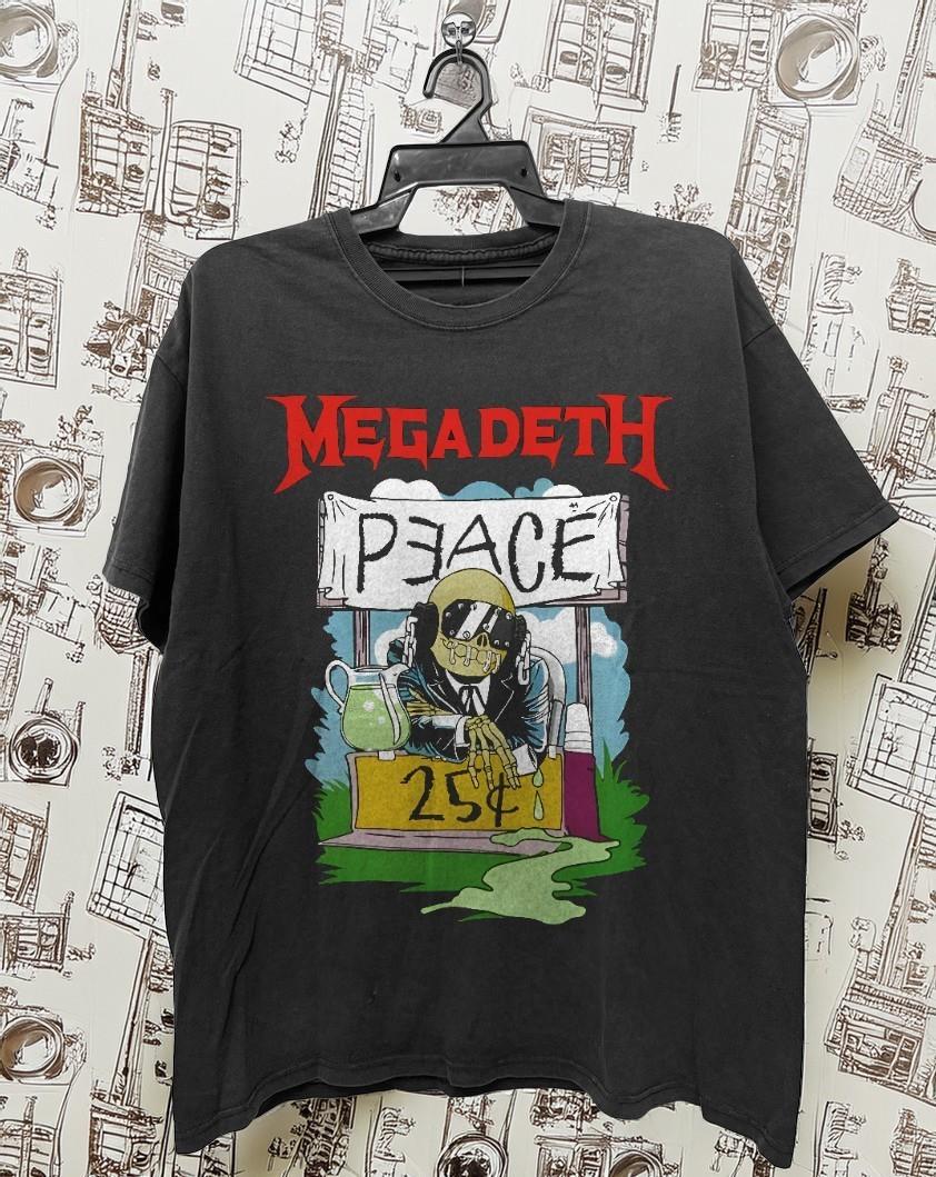 Megadeth Peace 25 Cents Vintage Style Unisex T-Shirt Size S-5XL XXXXL