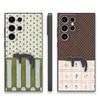 Hülle für Samsung Galaxy S26 S20 S23 S21 FE S10 S9 S25 Ultra S24 Plus Note 20 Ultra 8 9 10 Funda Handyhülle Cartoon Gitter Katze
