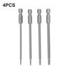 4pcs 1/4 Hex Shank Magnetic Head Screw Driver Screwdriver Bit 1.5/2.0/2.5/3.0mm Head Screwdriver Drill Bit Screw Driver Bits