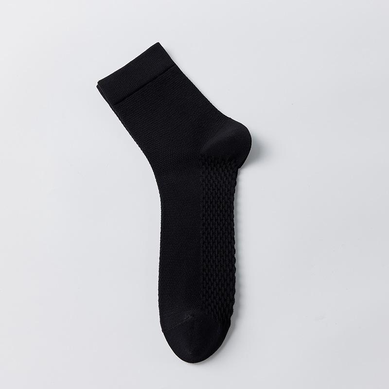 Pure Cotton Men's Anti-odor, Antibacterial, Deodorizing and Sweat-absorbing Mid-calf Socks, Summer Business, Casual and Sports Cotton Socks