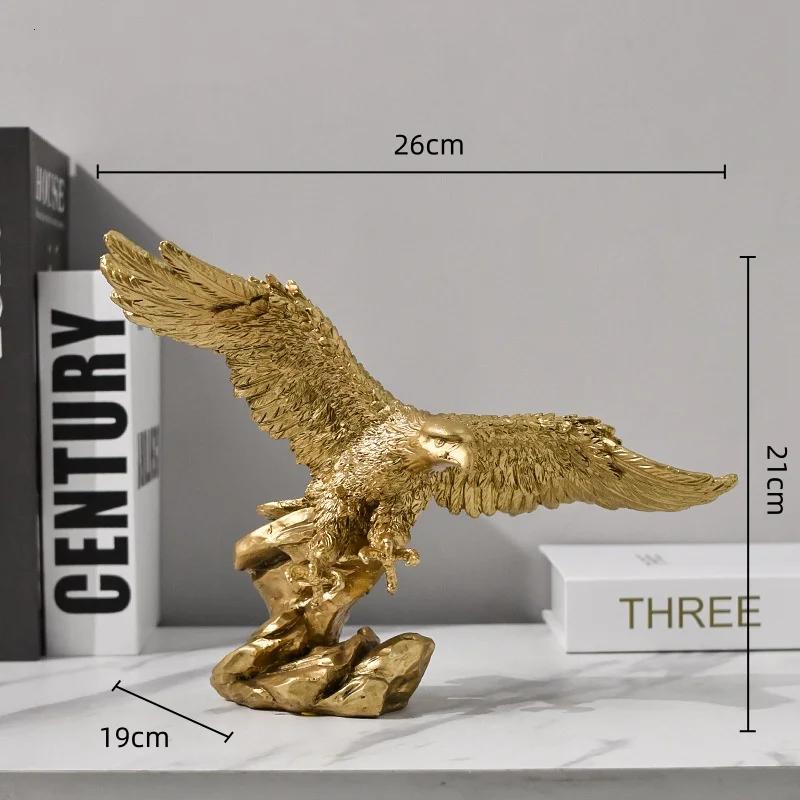 

Golden Eagle Resin Handicrafts Simulated Animal Sculptures Bird Statue Decorative Figurines Home Decoration Accessories