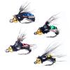 Gran Venta 5/10 Piezas Señuelos Artificiales de Pesca de Insectos, Cabeza de Latón de Hundimiento Rápido Scud Gusano Mosca Set de Señuelos para Pesca de Trucha