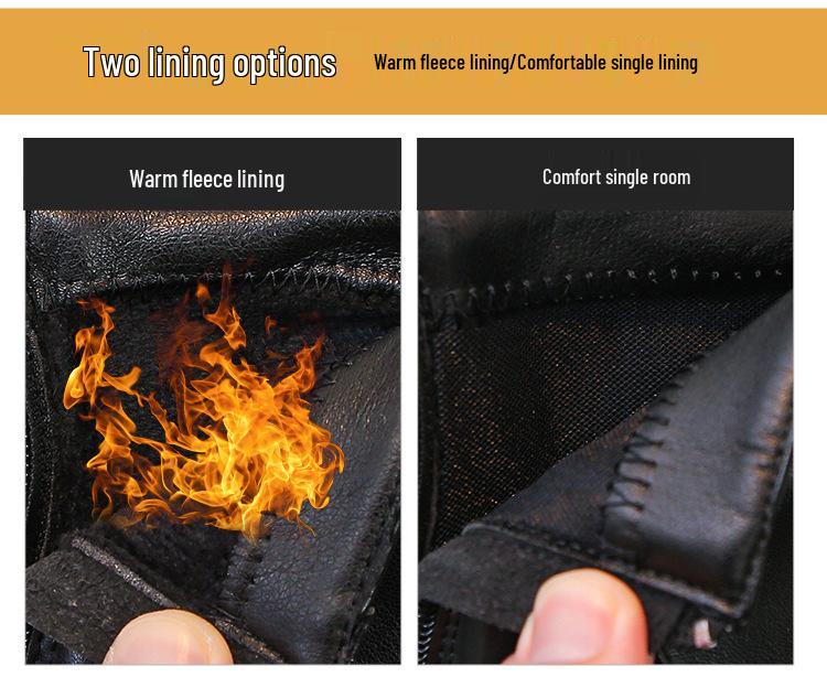 Girls' 2025 Autumn/Winter Korean Style Fleece-Lined Martin Ankle Boots