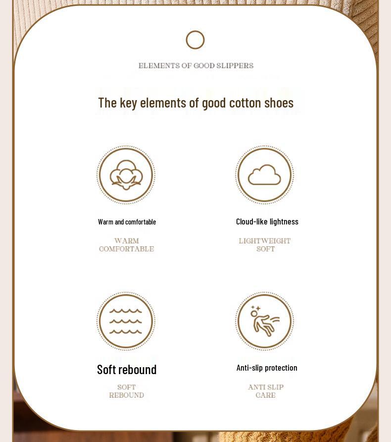 Men's Suede Cotton Fur-Lined Slippers & Women's EVA Anti-Skid Snow Boots